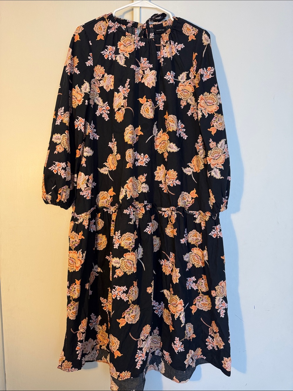 Black Floral Midi Dress
